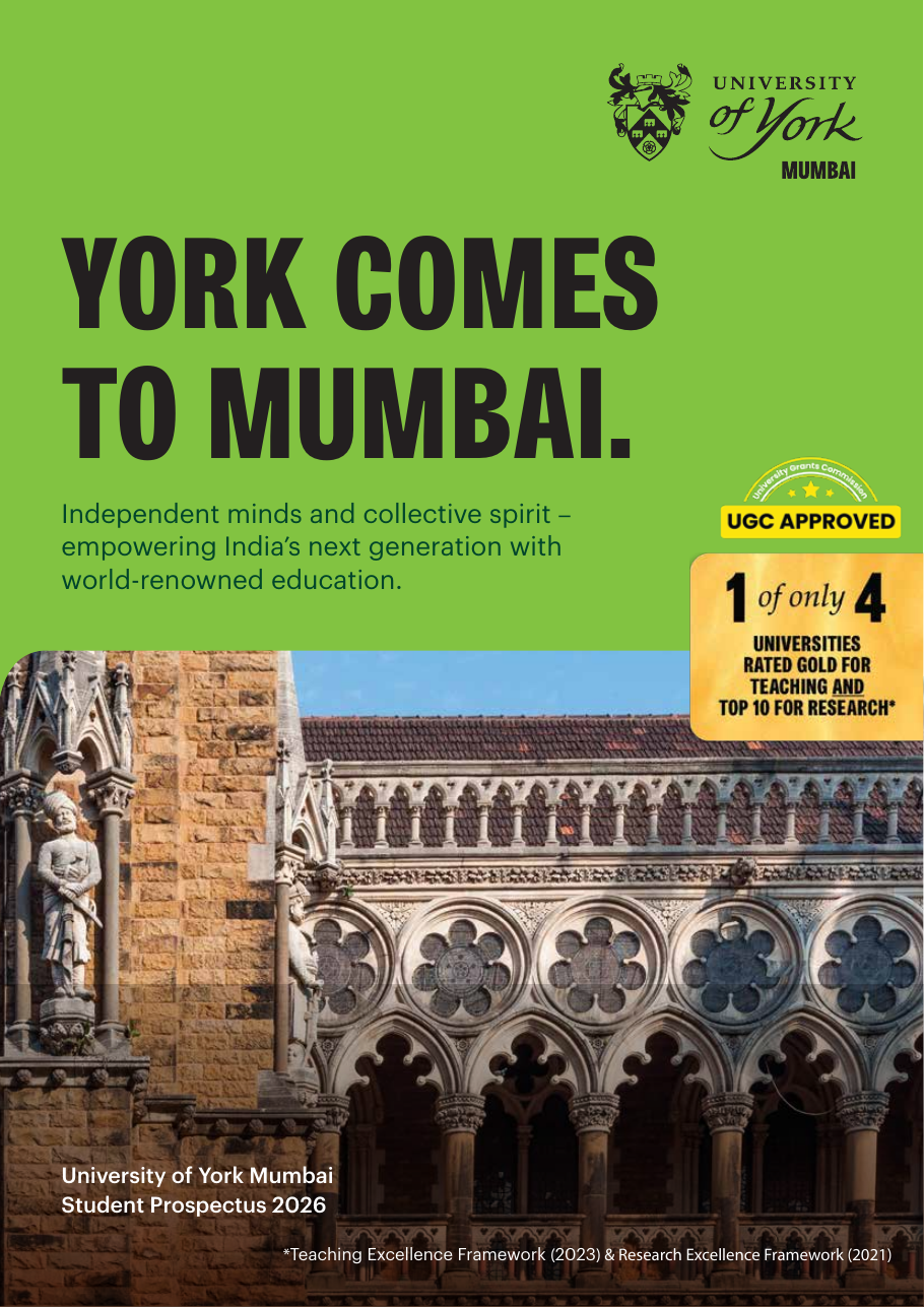 University of York Mumbai 2026 student prospectus cover